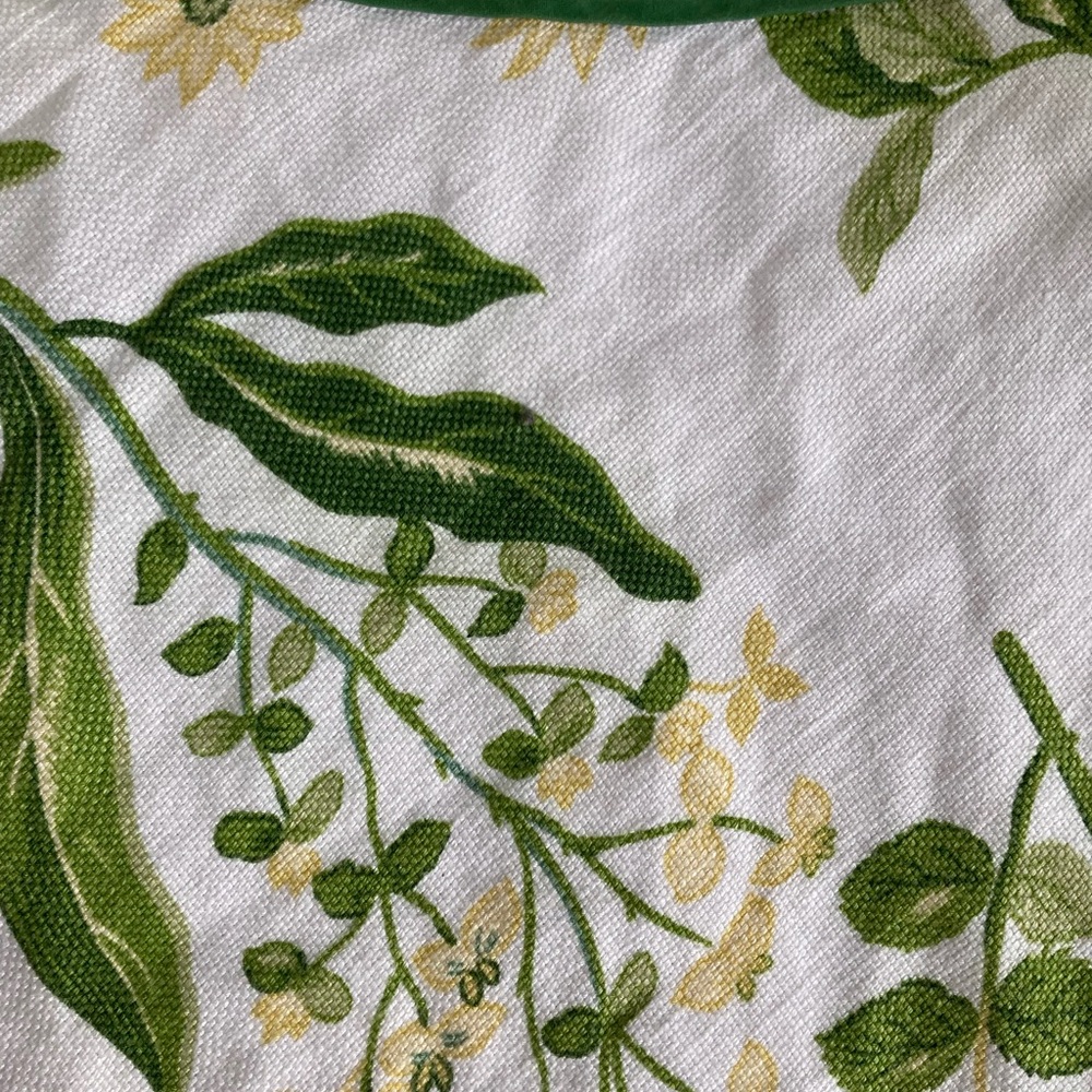 Loft summer floral green and yellow circle skirt mini/midi dress - Picture 3 of 5